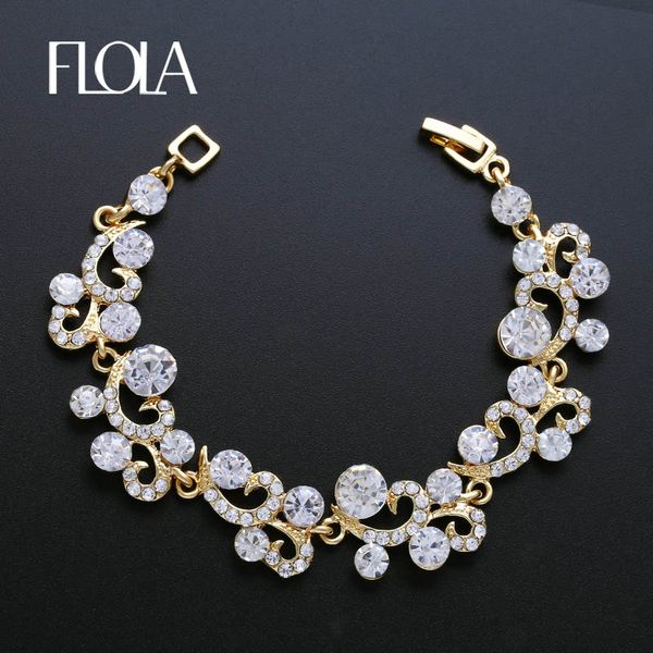 flola luxury austrian crystal bridal bracelet wedding jewelry bride flower wedding bracelets gold zircon jewelry brtj93, Black
flola luxury austrian crystal bridal bracelet wedding jewelry bride flower wedding bracelets gold zircon jewelry brtj93, Black