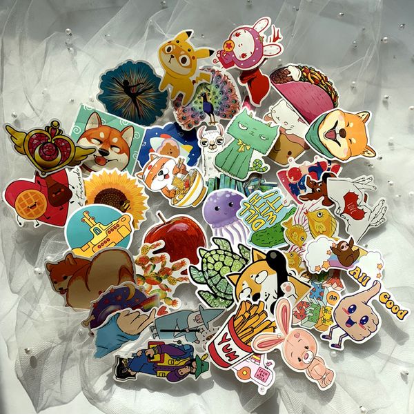 5 sets = 200pcs cartoon small fresh stickers guitar skateboard pvc waterproof stickers
5 sets = 200pcs cartoon small fresh stickers guitar skateboard pvc waterproof stickers