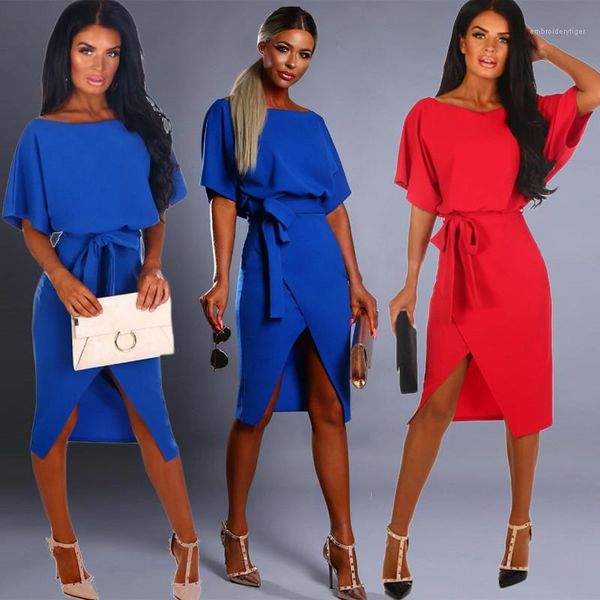 fashion split womens tshirts dress with belt womens short sleeve casual dress womens designer dresses, Black;gray
fashion split womens tshirts dress with belt womens short sleeve casual dress womens designer dresses, Black;gray