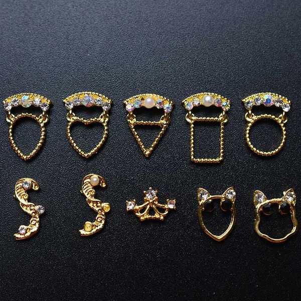 10pcs gold hollow japanese 3d metal nail art decoration alloy diamond shining nail charm jewelry accessory fashion, Silver;gold
10pcs gold hollow japanese 3d metal nail art decoration alloy diamond shining nail charm jewelry accessory fashion, Silver;gold