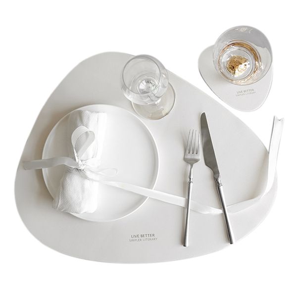 kitchen nordic style pu leather placemat set waterproof triangle washable bowls
kitchen nordic style pu leather placemat set waterproof triangle washable bowls