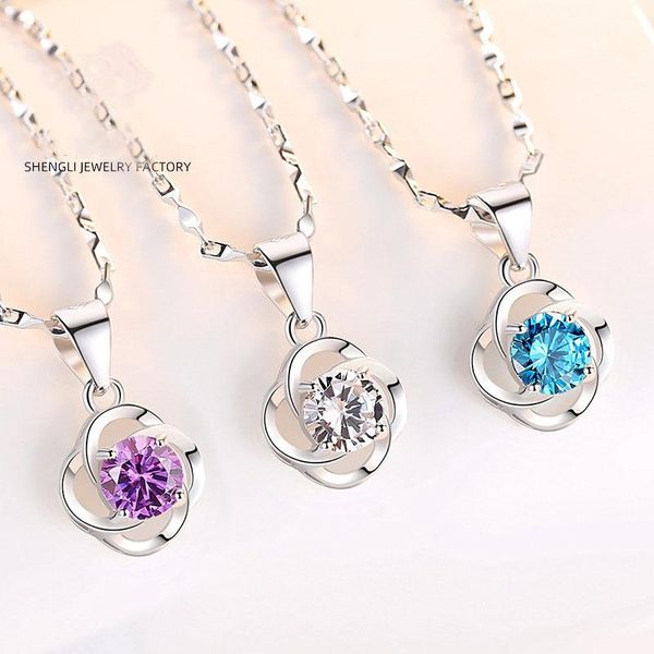 s999 sterling silver pendant new simple hollow lucky clover necklace women s clavicle chain jewelry gift wholesale
s999 sterling silver pendant new simple hollow lucky clover necklace women s clavicle chain jewelry gift wholesale