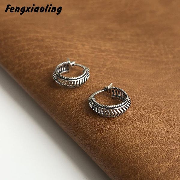 hoop & huggie fengxiaoling 100% genuine 925 sterling silver vintage twisted lines round earrings for women fine jewelry cute accessories, Golden;silver
hoop & huggie fengxiaoling 100% genuine 925 sterling silver vintage twisted lines round earrings for women fine jewelry cute accessories, Golden;silver