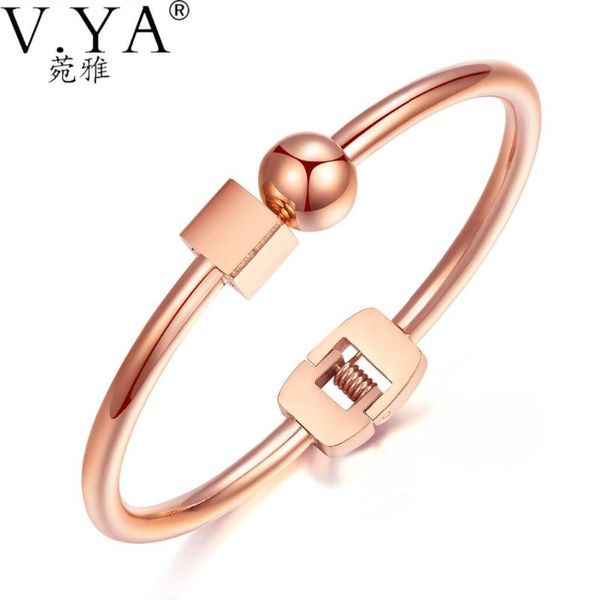 v.ya women bangle fashion romantic lady simlple jewelry bracelet stainless steel rose gold color dropshipping, Black
v.ya women bangle fashion romantic lady simlple jewelry bracelet stainless steel rose gold color dropshipping, Black