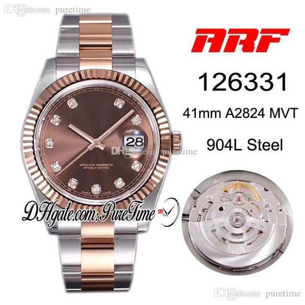 arf 904l steel datejust 41mm eta a2824 automatic mens watch two tone rose gold brown dial diamond markers steel oyster bracelet puretime b2, Slivery;brown
arf 904l steel datejust 41mm eta a2824 automatic mens watch two tone rose gold brown dial diamond markers steel oyster bracelet puretime b2, Slivery;brown