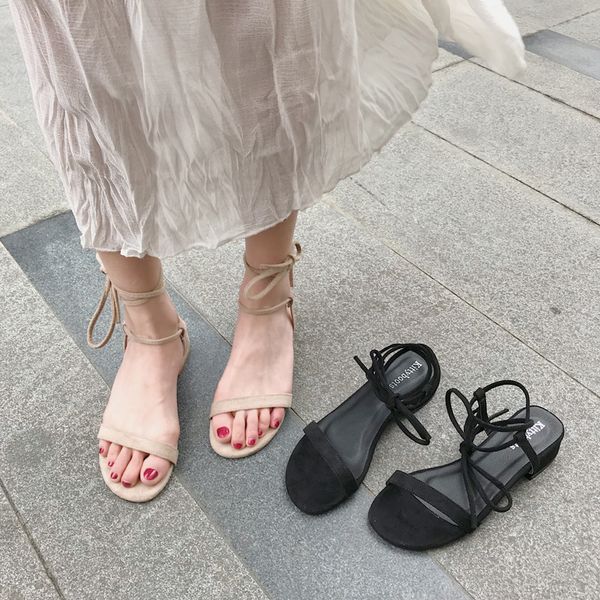 sandals summer women one-character roman platform mid-heel lace-up shoes female fairy style student versatile thick heel, Black
sandals summer women one-character roman platform mid-heel lace-up shoes female fairy style student versatile thick heel, Black