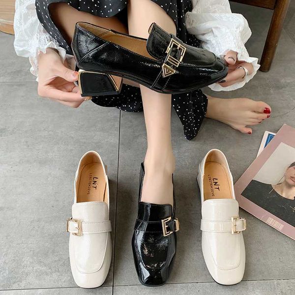 mid heels women metal buckle square toe shoes autumn fashion office shallow pumps women chunky heel loafers black beige 2020
mid heels women metal buckle square toe shoes autumn fashion office shallow pumps women chunky heel loafers black beige 2020