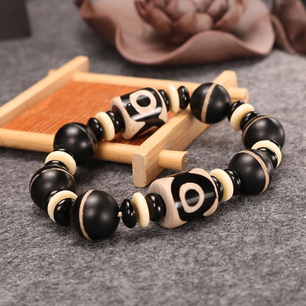 boeycjr tibetan dzi stone beads bangles & bracelets handmade fashion jewelry lucky energy natural stone bracelet for men, Black
boeycjr tibetan dzi stone beads bangles & bracelets handmade fashion jewelry lucky energy natural stone bracelet for men, Black