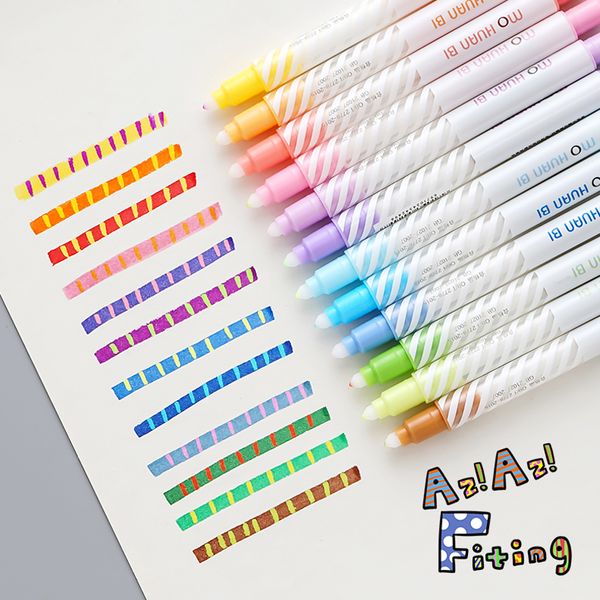 hk 12pcs color changing highlighter bright colors fluorescent pen japanese candy color cute art drawing marker pen stationery, Black;red
hk 12pcs color changing highlighter bright colors fluorescent pen japanese candy color cute art drawing marker pen stationery, Black;red