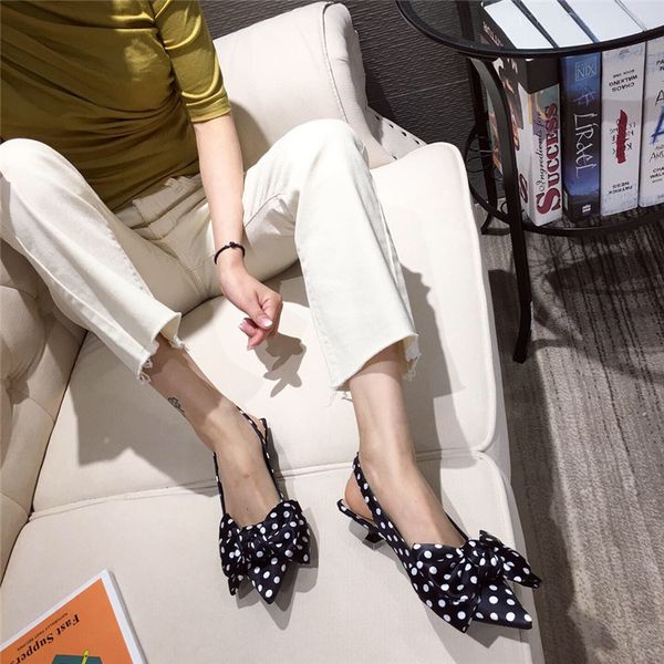 women sandals bow design ladies fashion sandals back strap slingback pointed toe thin low heels dress shoes party slides, Black
women sandals bow design ladies fashion sandals back strap slingback pointed toe thin low heels dress shoes party slides, Black
