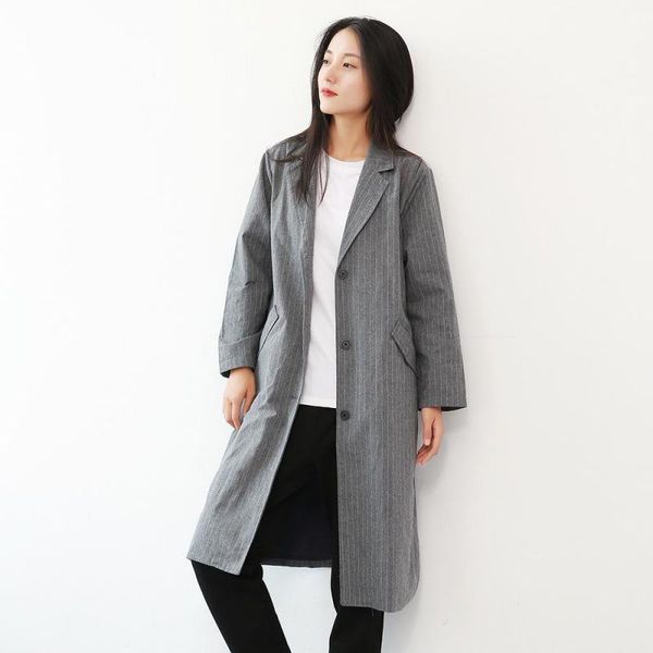 johnature autumn fashion all-match women long coat 2020 new vintage striped pockets long sleeve single breasted female coats, Tan;black
johnature autumn fashion all-match women long coat 2020 new vintage striped pockets long sleeve single breasted female coats, Tan;black