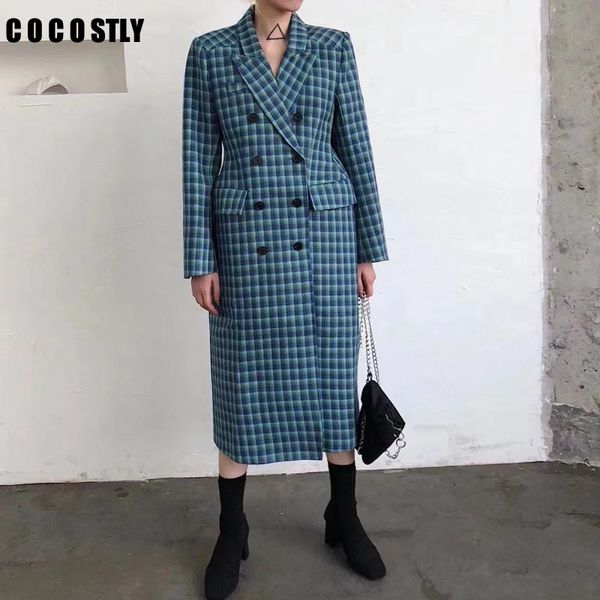 winter coat women wool coat female casual double breasted plaid outerwear long for ladies long clothes, Black
winter coat women wool coat female casual double breasted plaid outerwear long for ladies long clothes, Black