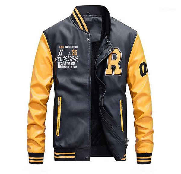 leather baseball uniform pu casual jacket designer men jacket new fashion men's outerwear winter jacket men's, Black
leather baseball uniform pu casual jacket designer men jacket new fashion men's outerwear winter jacket men's, Black