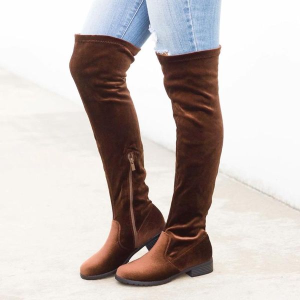 sagace women boots solid flock over the knee thick heel zipper thigh high fashion winter warm woman shoes casual long boots bota, Black
sagace women boots solid flock over the knee thick heel zipper thigh high fashion winter warm woman shoes casual long boots bota, Black