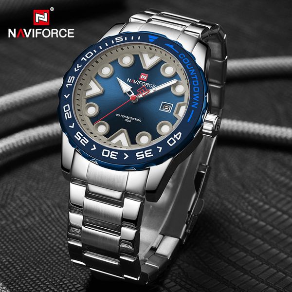 naviforce mens watches luxury fashion men stainless steel sport quartz wrist watch date waterproof clock reloj hombre, Slivery;brown
naviforce mens watches luxury fashion men stainless steel sport quartz wrist watch date waterproof clock reloj hombre, Slivery;brown