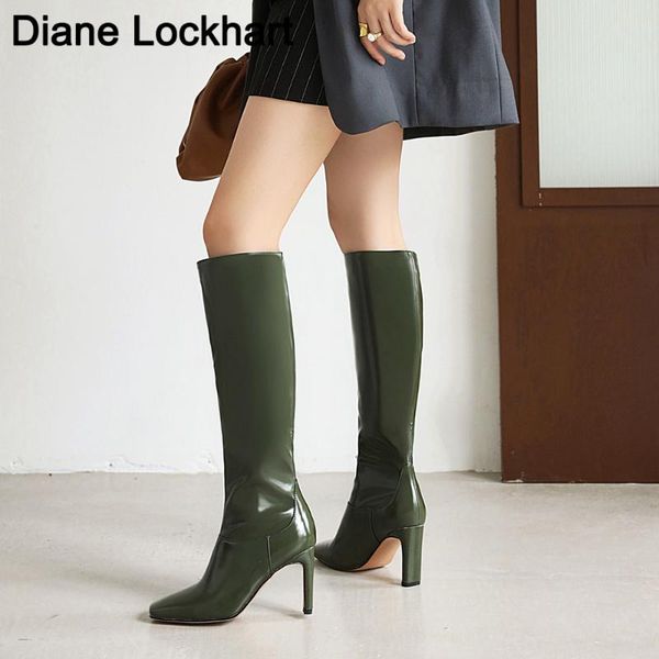 boots kendall style women motorcyle fashion square toe knee high autumn winter warm patent leather heels shoes, Black
boots kendall style women motorcyle fashion square toe knee high autumn winter warm patent leather heels shoes, Black