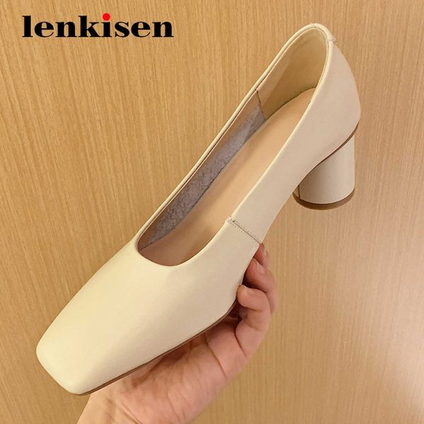 lenkisen korean girls genuine leather streetwear breathable square toe high round heel slip on young lady mature women pumps l33, Black
lenkisen korean girls genuine leather streetwear breathable square toe high round heel slip on young lady mature women pumps l33, Black