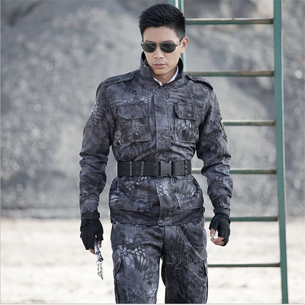 outdoors men women tactical combat uniform camouflage sports training jacket pants quick-dry camping climbing sets, Blue;black
outdoors men women tactical combat uniform camouflage sports training jacket pants quick-dry camping climbing sets, Blue;black