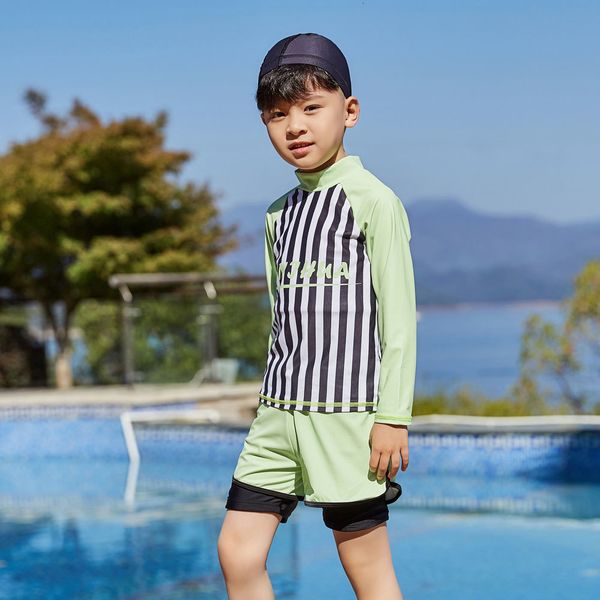 boys two piece rash guard swimsuits kids long sleeve sunsuit swimwear sets with swim cap sun protection shirt & trunks beachwear
boys two piece rash guard swimsuits kids long sleeve sunsuit swimwear sets with swim cap sun protection shirt & trunks beachwear