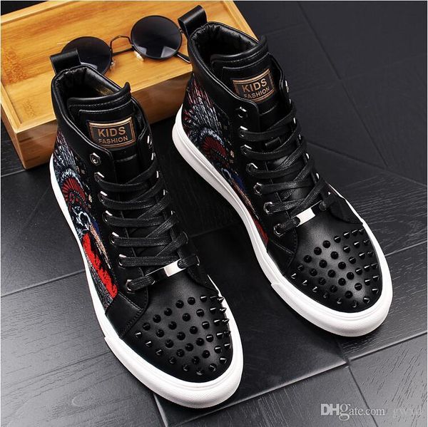 2018 new style luxury men's high hip-hop casual shoes men black fashion lace up shoes italy fashion leisure folding driving loafers g90
2018 new style luxury men's high hip-hop casual shoes men black fashion lace up shoes italy fashion leisure folding driving loafers g90