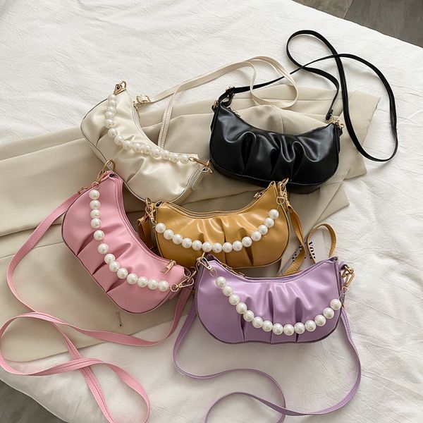 fashion women small crossbody bags beaded pearl chain ladies baguette handbag folds aii match soft pu leather women shoulder bag
fashion women small crossbody bags beaded pearl chain ladies baguette handbag folds aii match soft pu leather women shoulder bag