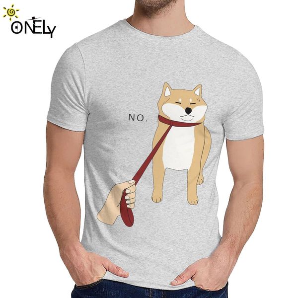 great quality shiba inu no t-shirt for male slim cotton t-shirt round neck