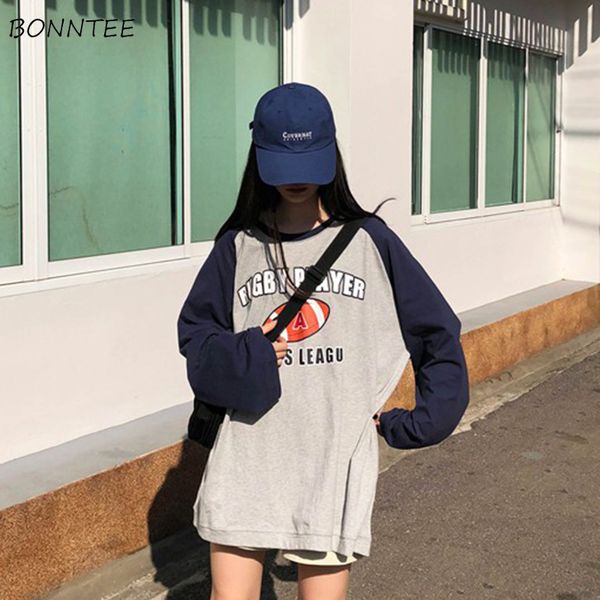 t-shirts women letter printed patchwork all-match chic tee trendy womens long sleeve students sports leisure loose korean o-neck, White
t-shirts women letter printed patchwork all-match chic tee trendy womens long sleeve students sports leisure loose korean o-neck, White