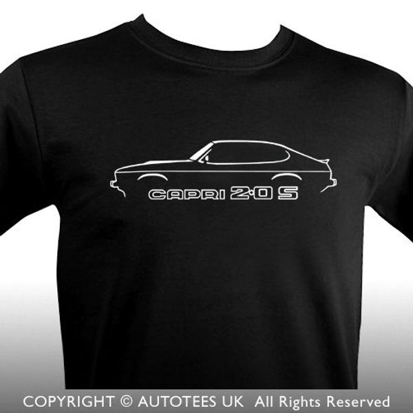 80s american classic muscle car capri 2,0 s inspired classic car t-shirt