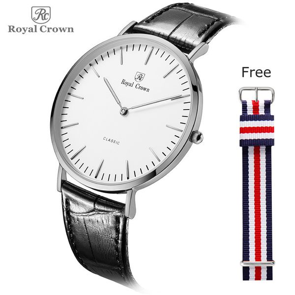 ultra thin men's watch women's watch japan quartz classic simple nylon nato lovers' couple hours fashion gift royal crown box, Slivery;brown
ultra thin men's watch women's watch japan quartz classic simple nylon nato lovers' couple hours fashion gift royal crown box, Slivery;brown