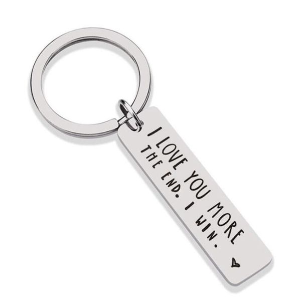 creative keyrings stainless steel i love you most more the end i win couples keychain metal key holders party favor
creative keyrings stainless steel i love you most more the end i win couples keychain metal key holders party favor