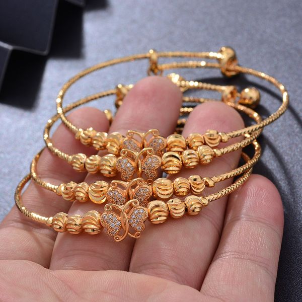 4pcs gold color butterfly jewelry bangles for women girls bracelet arab/ethiopian ramadan jewelry bridal tassel beads bell gifts, Black
4pcs gold color butterfly jewelry bangles for women girls bracelet arab/ethiopian ramadan jewelry bridal tassel beads bell gifts, Black