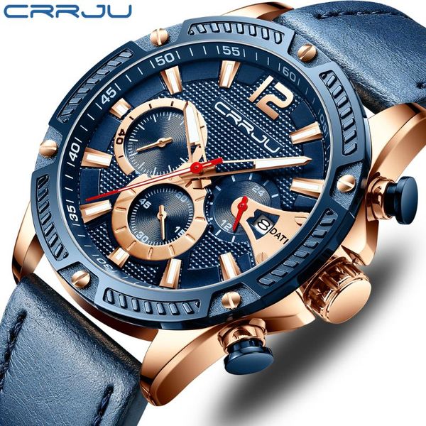 mens watches crrju fashion quartz watch men leather sports wristwatch chronograph clock male relogio masculino, Slivery;brown
mens watches crrju fashion quartz watch men leather sports wristwatch chronograph clock male relogio masculino, Slivery;brown