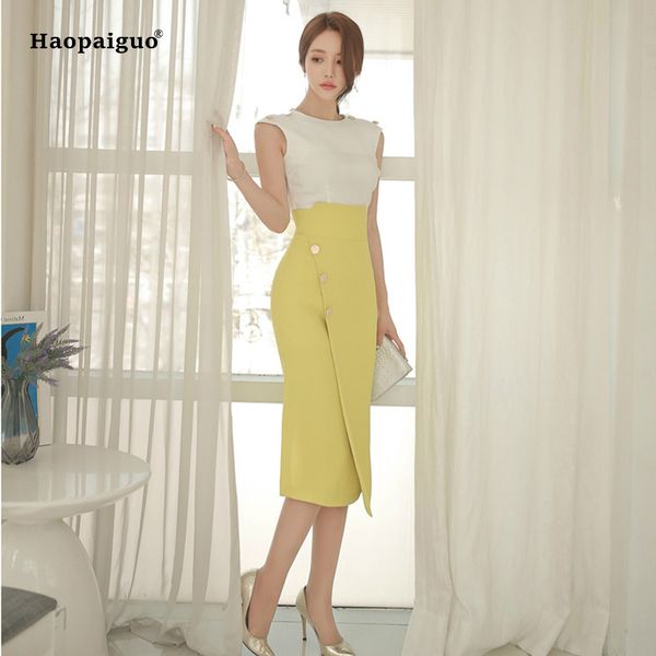 two piece set women suit 2020 summer sleeveless blouse shirt and split slim skirt crop and skirt set 2 piece women, Gray
two piece set women suit 2020 summer sleeveless blouse shirt and split slim skirt crop and skirt set 2 piece women, Gray