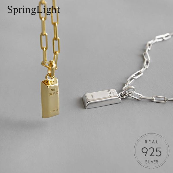 chains springlight simple square gold brick clavicle pendant necklace real 925 sterling silver handmade fine jewelry for women
chains springlight simple square gold brick clavicle pendant necklace real 925 sterling silver handmade fine jewelry for women