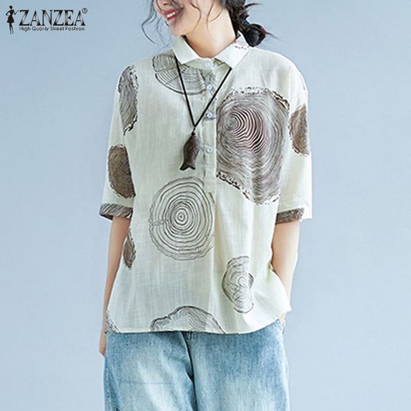 2020 summer short sleeve printed blouse zanzea vintage shirts women casual lapel blusas female plus size tunic chemise 5xl, White
2020 summer short sleeve printed blouse zanzea vintage shirts women casual lapel blusas female plus size tunic chemise 5xl, White