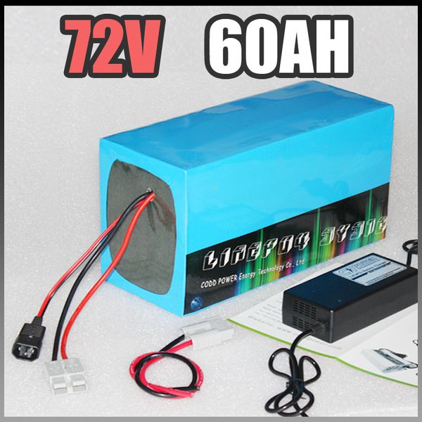 Image of Electric Scooter 72V 60Ah Li ion battery 4000W Samsung Bicycle scooter lithium Battery 72v pack