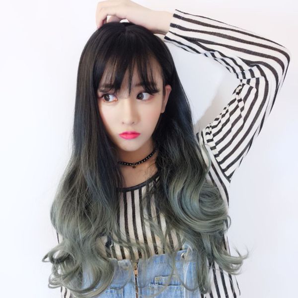 european and american wigs for women with long curly hair and big wave u-shaped anti-wearing color u-shaped half headgear, Black 
european and american wigs for women with long curly hair and big wave u-shaped anti-wearing color u-shaped half headgear, Black