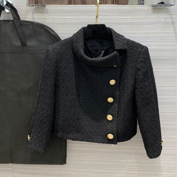 european and american women's clothing 2020 autumn new style seven-point sleeve lapel single-breasted fashion court tweed coat, Black
european and american women's clothing 2020 autumn new style seven-point sleeve lapel single-breasted fashion court tweed coat, Black