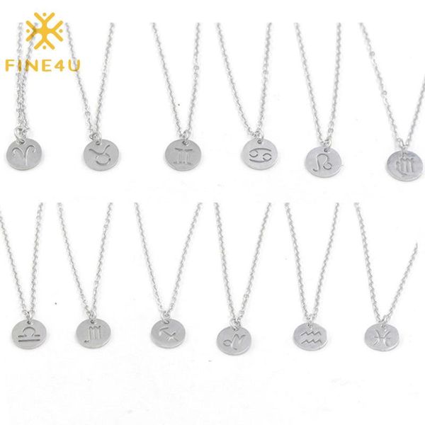 fine4u n613 12 constellation pendant necklace round disc hollow zodiac signs necklace for women girl birthday gift, Silver
fine4u n613 12 constellation pendant necklace round disc hollow zodiac signs necklace for women girl birthday gift, Silver