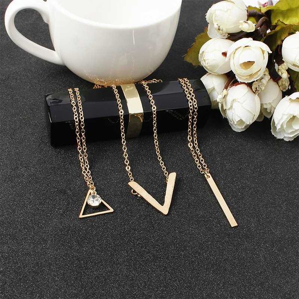 creative geometric triangle chain necklace for women fashion female wedding pendants necklaces accessories ladies party gifts, Silver
creative geometric triangle chain necklace for women fashion female wedding pendants necklaces accessories ladies party gifts, Silver