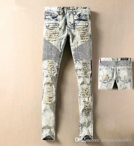 wholsale 2020 luxury designer mens jeans fashion hole bleached balman brand pants mens motorcycle bike jeans high street designer pant, Blue
wholsale 2020 luxury designer mens jeans fashion hole bleached balman brand pants mens motorcycle bike jeans high street designer pant, Blue