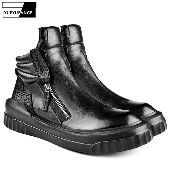 high boots men genuine leather motorcycle ankle boots black winter plush warm cotton shoes men big size 44
high boots men genuine leather motorcycle ankle boots black winter plush warm cotton shoes men big size 44