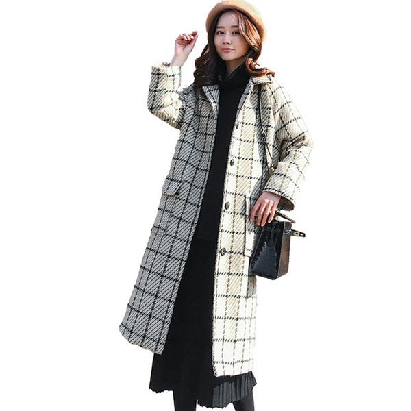 2020 temperament vintage plaid wool coat double breasted lapel parka female medium-long outerwea au lattice woolen coat women, Black
2020 temperament vintage plaid wool coat double breasted lapel parka female medium-long outerwea au lattice woolen coat women, Black