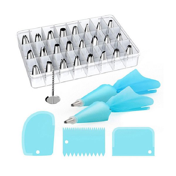 32pcs/set 430 stainless steel/pp/tpu decor silver cookies supplies pastry nozzle cakes decoration accessories multi purpose
32pcs/set 430 stainless steel/pp/tpu decor silver cookies supplies pastry nozzle cakes decoration accessories multi purpose