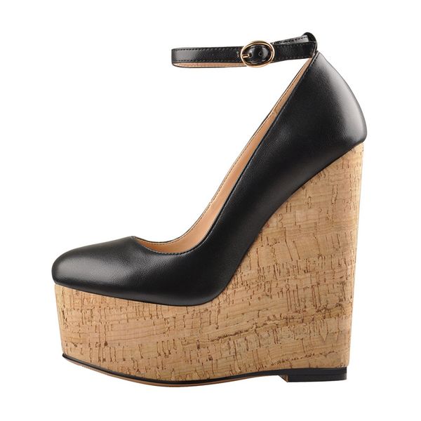 women leopard print wedges platform sandals round toe shoes fshion ankle strap pumps for summer plus size, Black
women leopard print wedges platform sandals round toe shoes fshion ankle strap pumps for summer plus size, Black