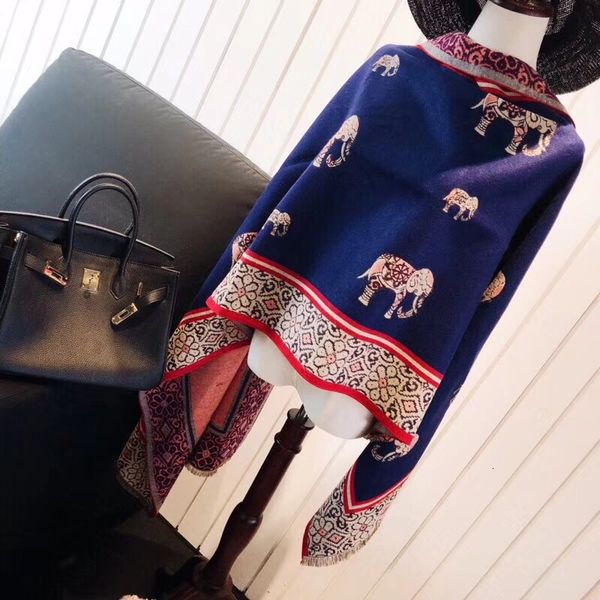 scarves autumn and winter ethnic elephant scarf cashmere brushed jacquard shawl warm double-sided dual-use, Blue;gray
scarves autumn and winter ethnic elephant scarf cashmere brushed jacquard shawl warm double-sided dual-use, Blue;gray