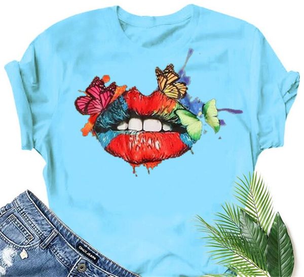 красочные женщин конструктора tshirts лето lip бабочка с коротким рукавом женщин тройники мода tie dye топы dropshipping, White
красочные женщин конструктора tshirts лето lip бабочка с коротким рукавом женщин тройники мода tie dye топы dropshipping, White