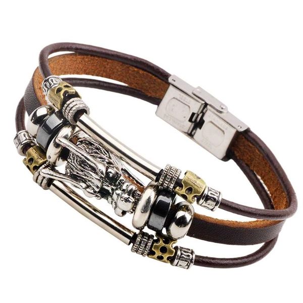 men tibetan leather bracelet fashion male vintage dragon multi layer jewelry chinese traditional style bracelet, Golden;silver
men tibetan leather bracelet fashion male vintage dragon multi layer jewelry chinese traditional style bracelet, Golden;silver