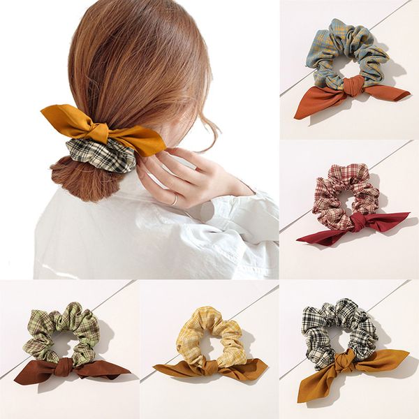 women bow hair ring accessories korean plaid hair rope ties ponytail ear knotted ribbon girl bands headwear
women bow hair ring accessories korean plaid hair rope ties ponytail ear knotted ribbon girl bands headwear