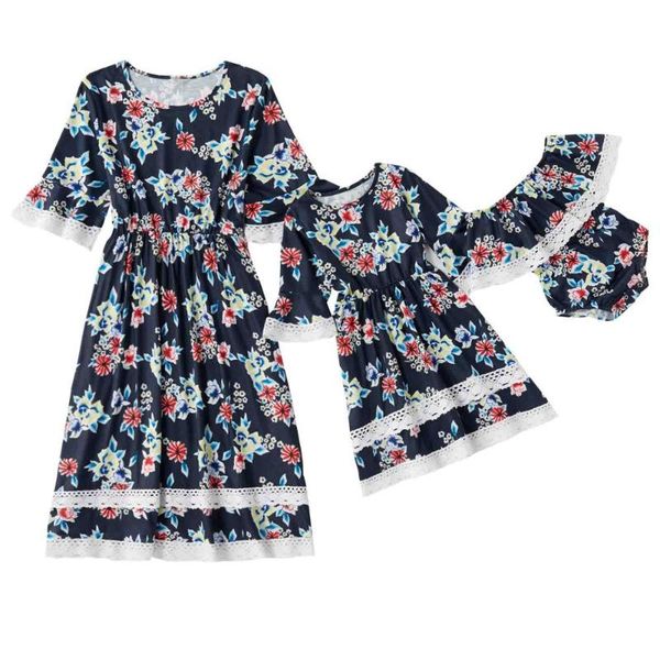 new clothes mother and daughter summer dress mom mother daughter dresses lace floral printed beach dress family matching outfits, Blue
new clothes mother and daughter summer dress mom mother daughter dresses lace floral printed beach dress family matching outfits, Blue